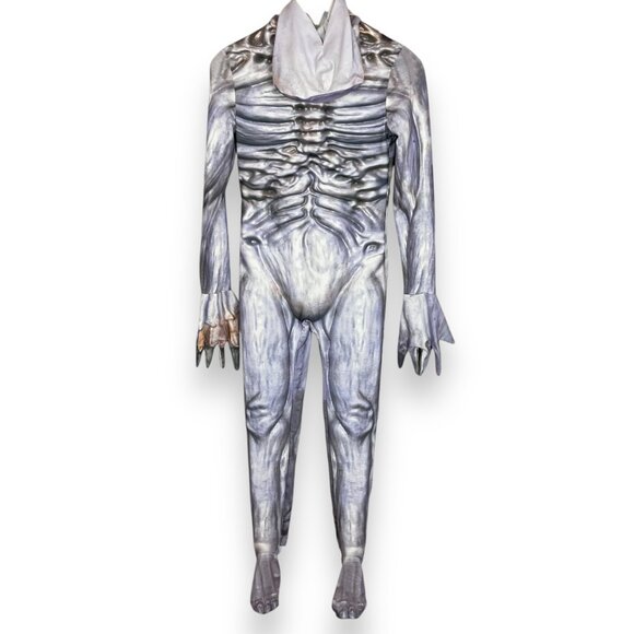 Skeleton Monster Halloween Costume‎ Child Boy Mask Full Bodysuit Size Medium Zip - Picture 1 of 13